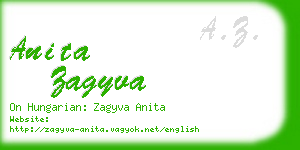 anita zagyva business card